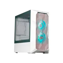 COOLER MASTER - Caja Mini Tower Td300 Mesh Argb Blanca Con Iluminación Led Y Excelente Venti