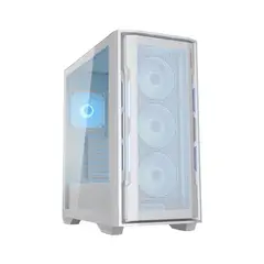 COUGAR - Carcasa Cgr-5C78W-Rgb - Media Torre, Compatibilidad Atx, 4 Ventiladores Rgb Incluid