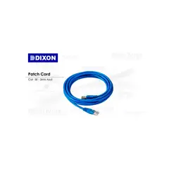 DIXON - Cable De Red Patch Cord 3M Cat-5E, Alta Velocidad, Color Azul, Conexión Fiable Para