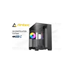 FANTECH - Case Full Tower Antec C8 Argb, Diseño Constellation Black, Iluminación Personalizable Y Gr