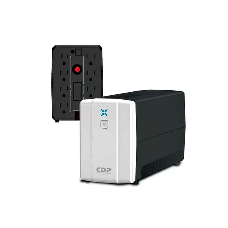 Ups R-Upr508I 500Va/250W, 8 Salidas Y 5 Puertos Usb, Autonomía De 20 Min, Color Negro