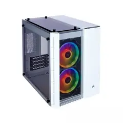 CORSAIR - Caja Mini Tower Crystal 280X Rgb Blanca, Diseño Moderno Y Excelente Ventilación