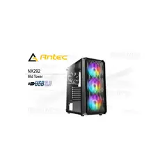 FANTECH - Caja Mid Tower Antec Nx292 Negra Con Diseño Moderno Y Ventilación Optimizada