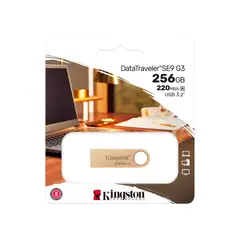 KINGSTON - Memoria Usb Datatraveler Se9 G3, 256Gb, Usb 3.2 Gen 1, Compacta Y Rápida