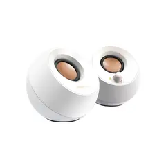 CREATIVE - Parlante Pebble 2.0 De 4.4W Con Conexión Usb Y 3.5Mm - Blanco Elegante Y Compacto