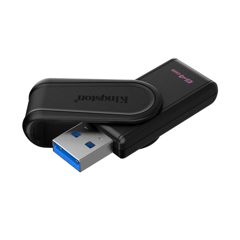 Memoria Usb Datatraveler Exodia S 64Gb, Usb 3.2, Color Negro, Alta Velocidad De T