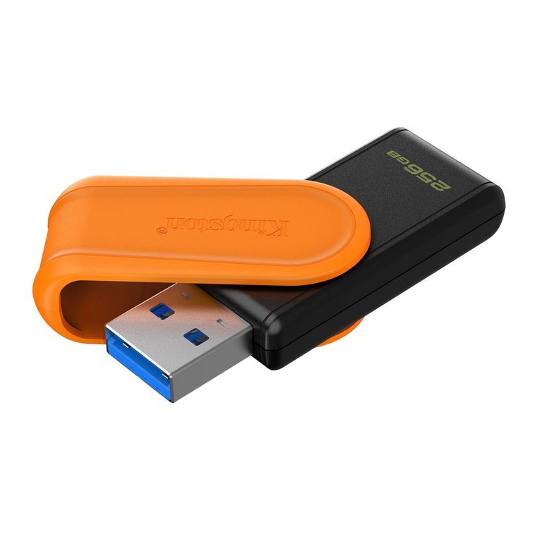 Memoria Usb Datatraveler Exodia S De 256Gb, Rápida Usb 3.2 Gen 1, Color Naranja