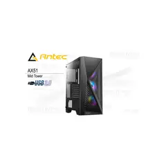 FANTECH - Caja Mid Tower Antec Ax51 En Negro - Espacio Amplio, Diseño Moderno Y Excelente Ventilació