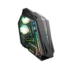 TEROS - Caja Gamer Te-1314G Mid Tower Negra Con Ventilador Argb, Usb 3.0 Y Audio Integrado
