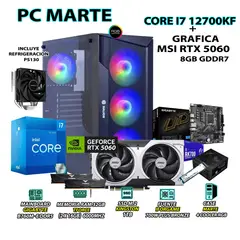 INTEL - Computadora Gamer Core i7 12700KF RAM DDR5 32GB SSD 1TB GRAFICA RTX 5060 8GB