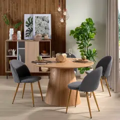 TUGO - Mesa de Comedor Tolouse Madera Natural