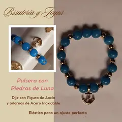 GENERICO - Pack de Pulsera con Piedra de Luna y Pulsera de Murano