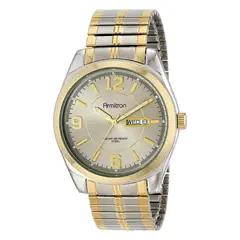 ARMITRON - Reloj de dos tonos con banda extensible para hombre