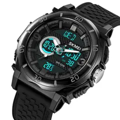 SKMEI - Reloj 2098 Temperatura Negro Correa Silicona