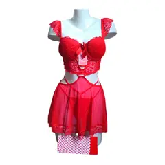 GENERICO - BABYDOLL LENCERIA MUJER SEXY DE ENCAJE