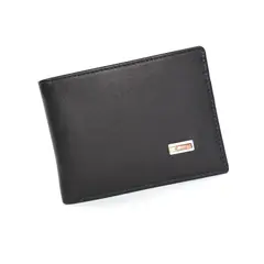 PAUL HARRIS - Billetera Para Hombre de Cuero con sencillero - Negro