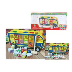 GENERICO - Bus Didáctico de Madera Vocales y Números