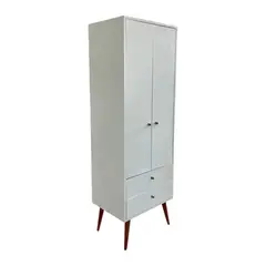 GENERICO - Ropero Kiut Compacto Funcional y Moderno en Melamina Blanca