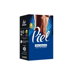 PIEL - Preservativo Triple Sensación Caja 72 unidades