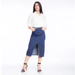 JAROLA - Falda Midi Denim Adele