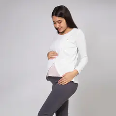 VALESKA - Polo de lactancia fiore perla