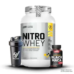 DEMOLITOR - Nitro Whey de 1.1 kg Chocolate+Maca Negra Sport 120 Caps
