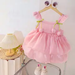GENERICO - VESTIDO PARA BEBE PEQUEÑOS CAPULLO DE FLORES