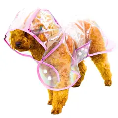 GENERICO - CAPA Impermeable de Lluvia para Mascotas Talla 3 Rosa