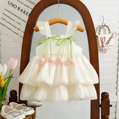 GENERICO - VESTIDO PARA BEBE PEQUEÑOS CAPULLO DE FLORES