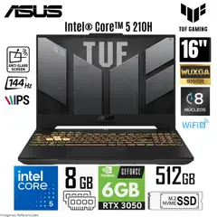 ASUS - Laptop Gamer FX607VJ-RL016 Intel Core 5 210H 8GB RAM 512GB SSD RTX 3050-6GB 16" WUXGA Gray