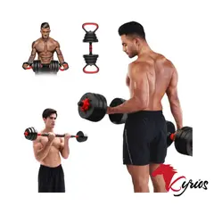 NO LOGO - Set De Mancuerna De 20 KG Convertible 3 En 1