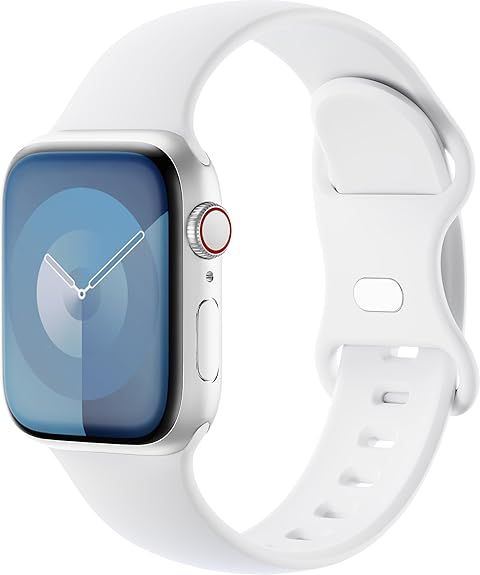 Correa Silicona compatible con Apple Watch 42- 44- 45- 49mm SM Blanco