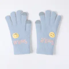 KAST PE - Guantes invierno Unisex Smiley joven mujer con Táctil