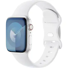 GENERICO - Correa Silicona Compatible Apple Watch 38 / 40/ 41mm S/M Blanco