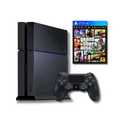 SONY - Consola Ps4 FAT 500 GB Negro+ GTAV Reacondicionada