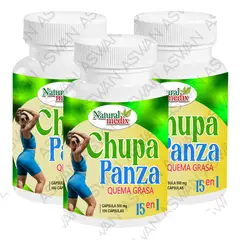 GENERICO - PACK DE 3 CHUPA PANZA 100 CAPSULAS - NATURAL MEDIX