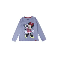 DISNEY - POLO MANGA LARGA MINNIE MOUSE GRIS MEDIO NIÑA