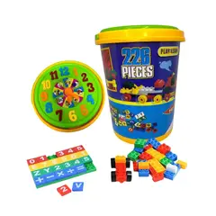 GENERICO - Balde Gigante Tapa Reloj con Bloques de Construcción -226Pcs