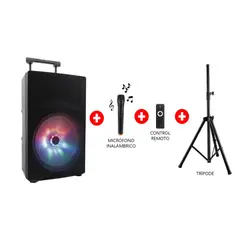 TREVELY - Parlante Amplificado de 15 TA-1584 - 800W - recargable - tripode