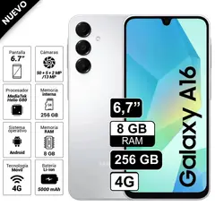 SAMSUNG - Celular Galaxy A16 4G 8GB+256GB - Blanco