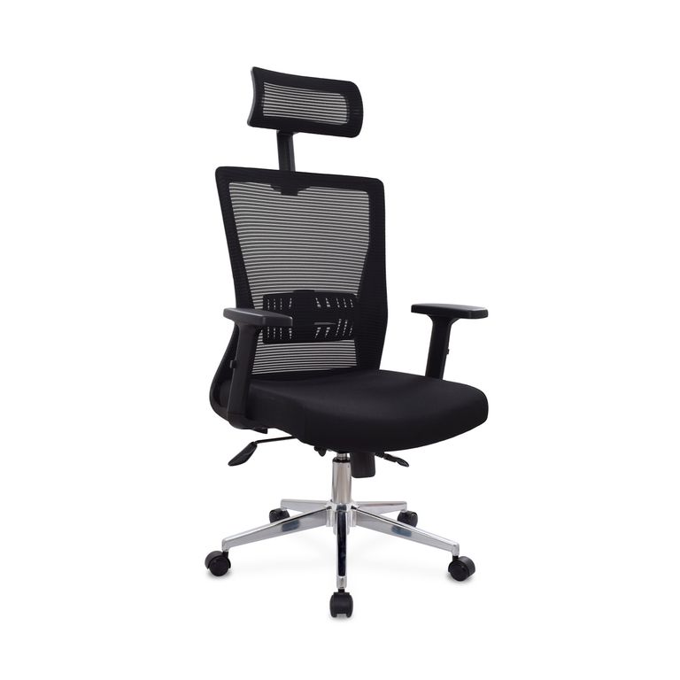 Silla De Escritorio Con Cabecero Ken Negro