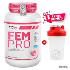 FITFEM - PROTEÍNA FEMPRO 1100 GRAMOS VAINILLA MÁS SHAKER