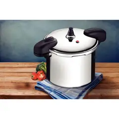 TRAMONTINA - Olla de Presión Valência en Aluminio Pulido 24 cm 10 L