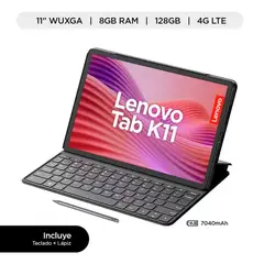 LENOVO - Tablet Tab K11 TB330XUP 11 128GB 8GB RAM Gris + Teclado + Lápiz