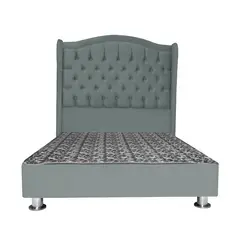 MUEBLES MACRUMO - Cama tapizada Princesa 2 plz - Color Gris oscuro