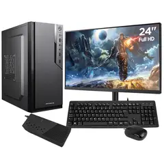 AMD - Computadora PC GAMER RYZEN 3 5300G RAM 16GB SSD 512GB MONITOR CURVO 24" FULL HD