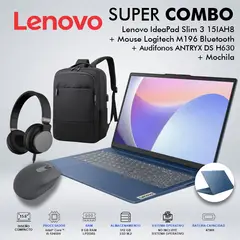 LAPTOP IDEAPAD SLIM 3 15IAH8 COREi5-12450H MEMORIA 8GB DISCO 512GB SSD M2