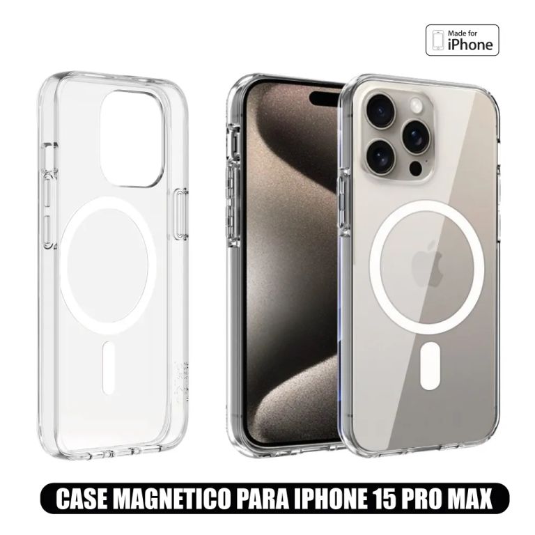 Magnetico Transparente compatible con iPhone 15 PRO MAX