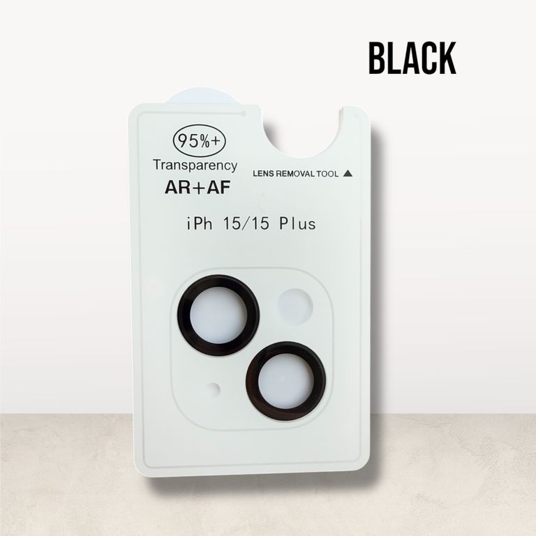 Protector de Cámara para iPhone 15 AR + AF Negro