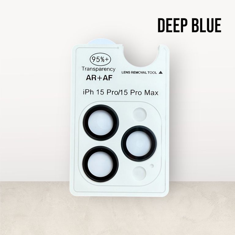 Protector de Cámara para iPhone 15 Pro Max AR + AF Deep Blue
